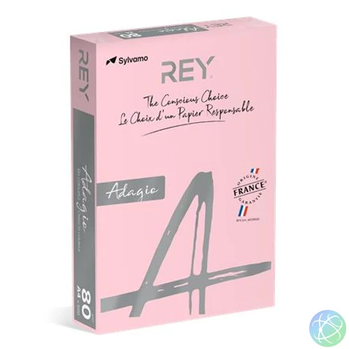 Másolópapír, színes, A4, 80 g, REY "Adagio", pasztell rózsaszín