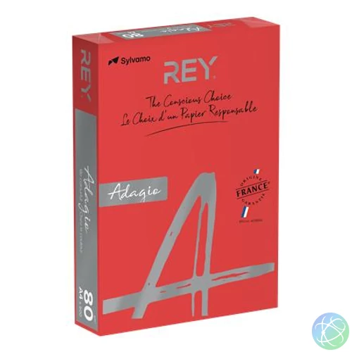 Másolópapír, színes, A4, 80 g, REY "Adagio", intenzív piros