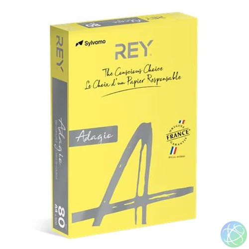 Másolópapír, színes, A4, 80 g, REY "Adagio", intenzív sárga