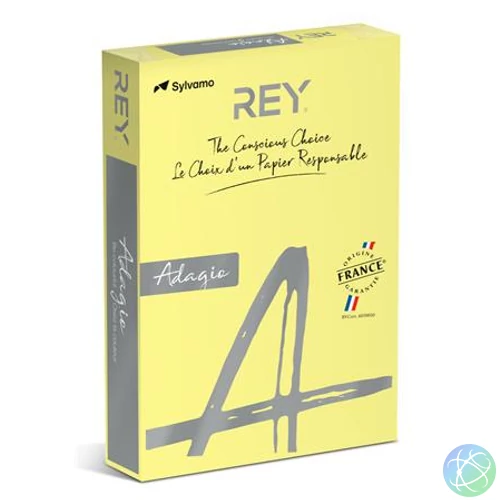 Másolópapír, színes, A4, 160 g, REY "Adagio", pasztell sárga