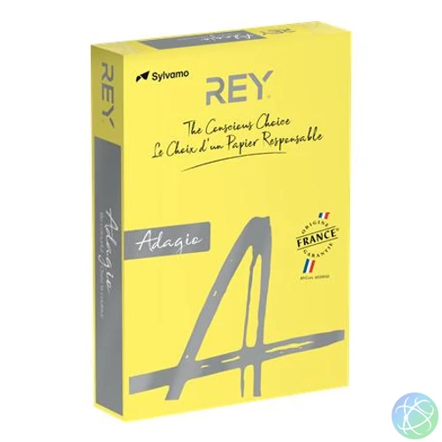 Másolópapír, színes, A4, 160 g, REY "Adagio", intenzív sárga