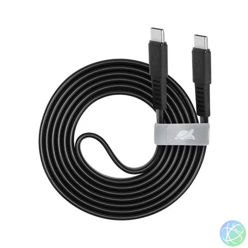 USB kábel, USB-C - USB-C, 1,2 m, RIVACASE "PS6005", fekete