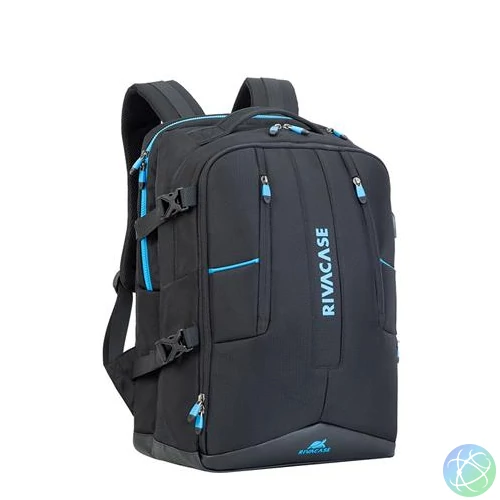 Notebook hátizsák, gaming eszközökhöz, 17,3", RIVACASE "Borneo 7860", fekete