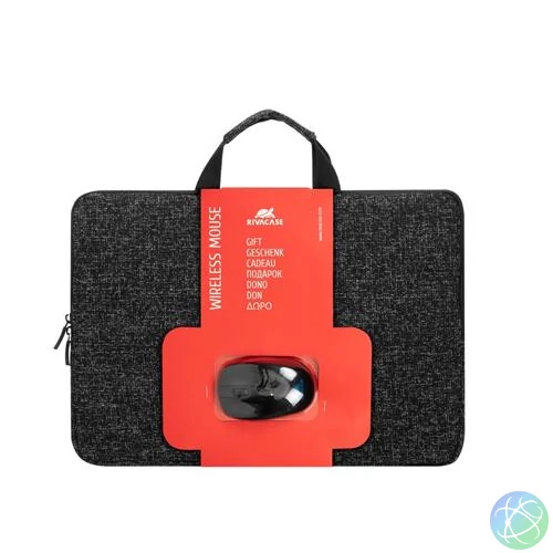 Notebook táska, 15,6", vezeték nélküli egérrel, RIVACASE "Anvik 7916", fekete