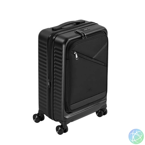Utazóbőrönd, keményfedelű, 35x55x22 cm, RIVACASE "Clark ECO 8180", fekete