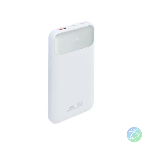 Power bank, beépített kábellel, 10.000mAh, RIVACASE "VA2211", fehér