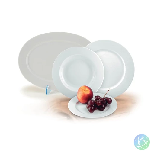 Lapostányér,ROTBERG, fehér, 24 cm, 6db-os szett, "Basic"