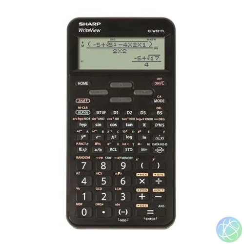 Számológép, tudományos, 420 funkció, SHARP "EL-W531TL", fekete