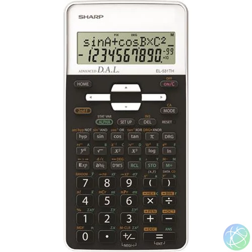 Számológép, tudományos, 273 funkció, SHARP "EL-531", fehér