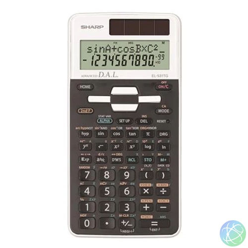 Számológép, tudományos, 273 funkció, SHARP "EL-531", fehér