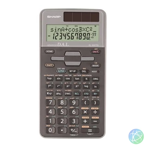 Számológép, tudományos, 273 funkció, SHARP "EL-531", szürke