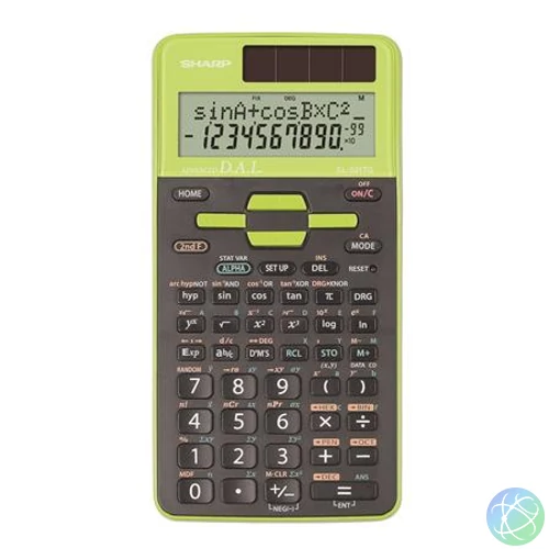 Számológép, tudományos, 273 funkció, SHARP "EL-531", zöld