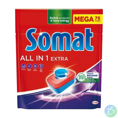 Mosogatógéptabletta, 75 db, SOMAT "All in 1 Extra"