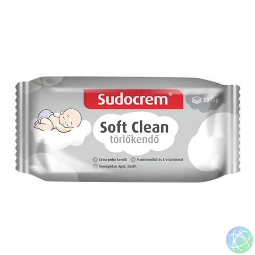 Törlőkendő, 55 lap, SUDOCREM "Soft Clean"
