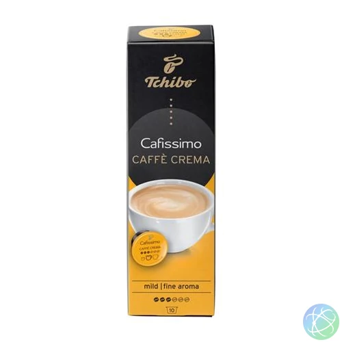 Kávékapszula, 10 db, TCHIBO "Cafissimo Café Crema Fine"