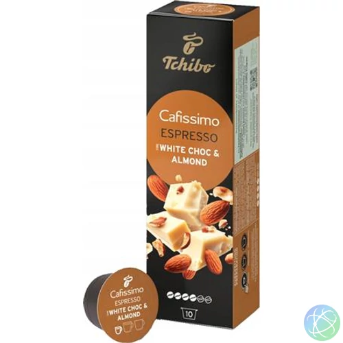 Kávékapszula, 10 db, TCHIBO "Cafissimo Espresso White Choc Almond"