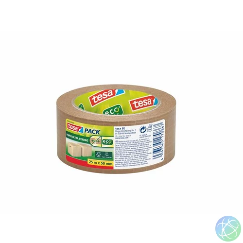 Csomagolószalag, papír, 50 mm x 25 m, szálerősített, TESA "Ultra Strong", barna