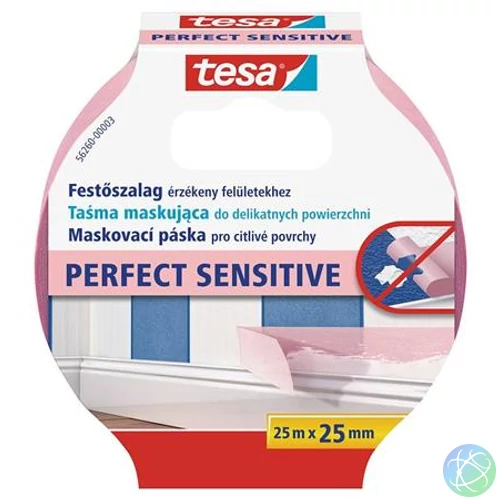 Festő- és mázolószalag, érzékeny felületekhez, 25 mm x 25 m, TESA "Perfect Sensitive"