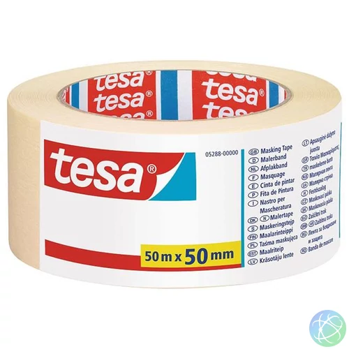 Festő- és mázolószalag, 50 mm x 50 m, TESA "Standard 5089"