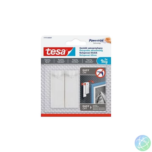 Akasztószög, öntapadós, TESA "Powerstrips®", érzékeny felületre