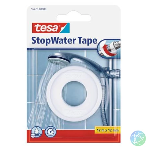 Tömítőszalag, csöpögésre, 12 mm x 12 m, TESA, "StopWater Tape", fehér