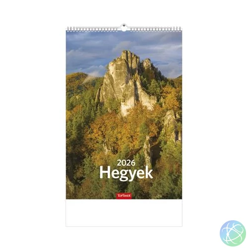 Naptár, fali, TOPTIMER "Hegyek"