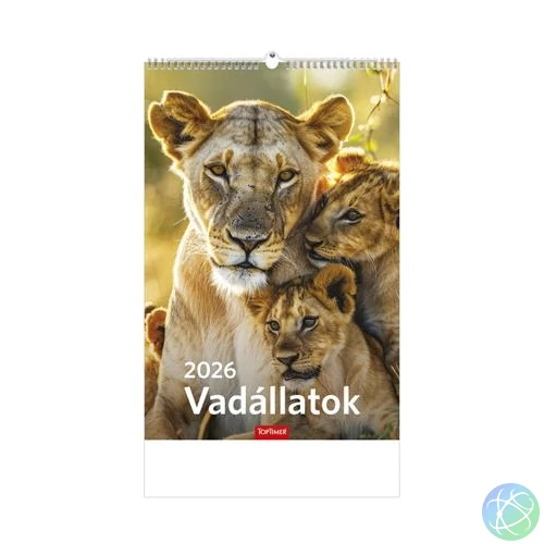 Naptár, fali, TOPTIMER "Vadállatok"
