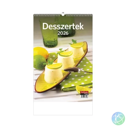 Naptár, fali, TOPTIMER "Desszertek"