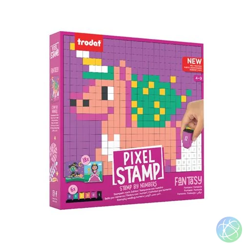 Kreatív foglalkoztató füzet, bélyegzős, TRODAT "Creativ Pixelstamp",  fantázia