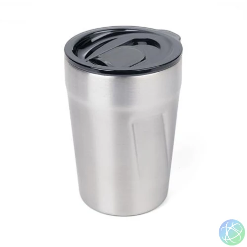 Termoszbögre, 300 ml, rozsdamentes acél, TROIKA "Cup-uccino", ezüst