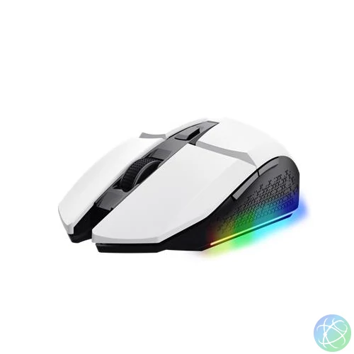 Egér, vezeték nélküli, optikai, gaming, LED, TRUST "GXT110W Felox", fehér