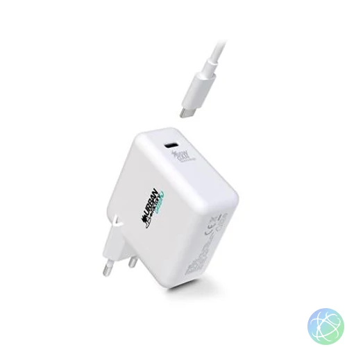 Hálózati töltő, 1xUSB-C (65W), USB-C–USB-C kábel, URBAN FACTORY