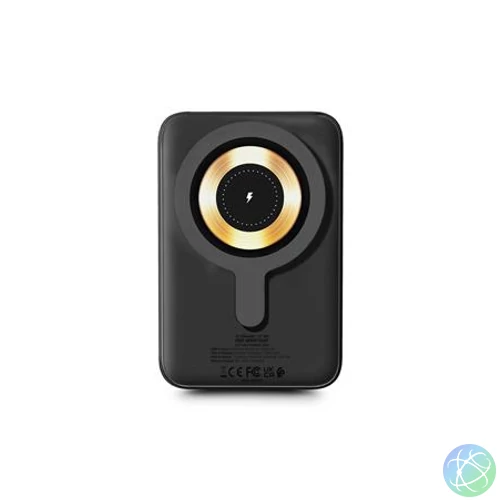 Power bank, mágneses (vezeték nélküli), 10.000mAh, URBAN FACTORY, szénfekete