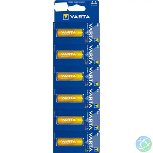 Elem, AA ceruza, 6 db, egyesével téphető, VARTA "Longlife Kartella"