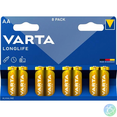 Elem, AA ceruza, 8 db, VARTA "Longlife"