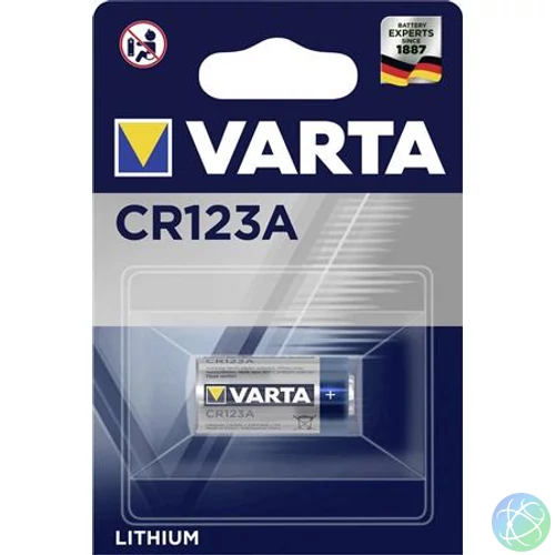 Elem, CR123A fotóelem, lítium, 1 db VARTA