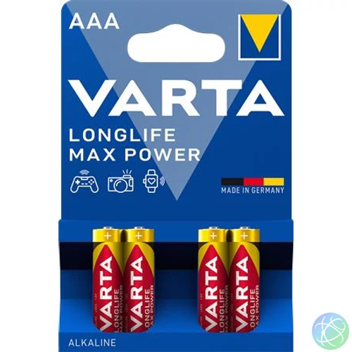 Elem, AAA mikro, 4 db, VARTA "Longlife Max Power"