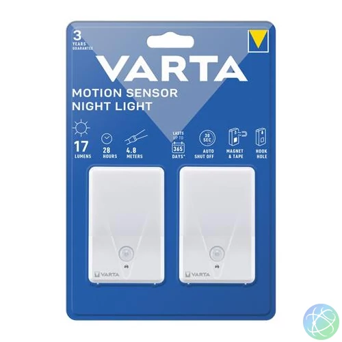 Éjjeli lámpa, LED, 2 db, VARTA "Motion Sensor Night"