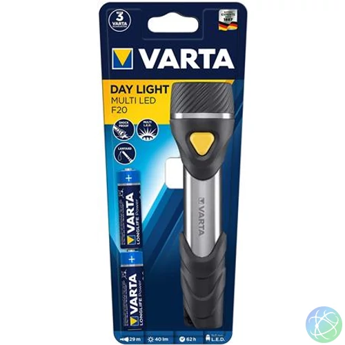 Elemlámpa, LED, 2xAA, VARTA "Day Light F20"