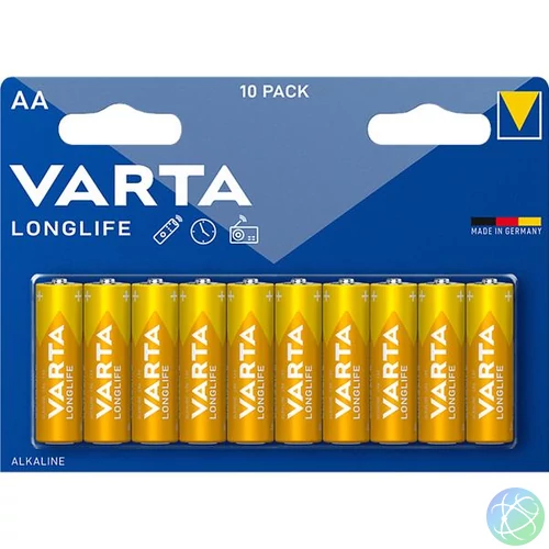 Elem, AA ceruza, 10 db, műanyagmentes, VARTA "Longlife"