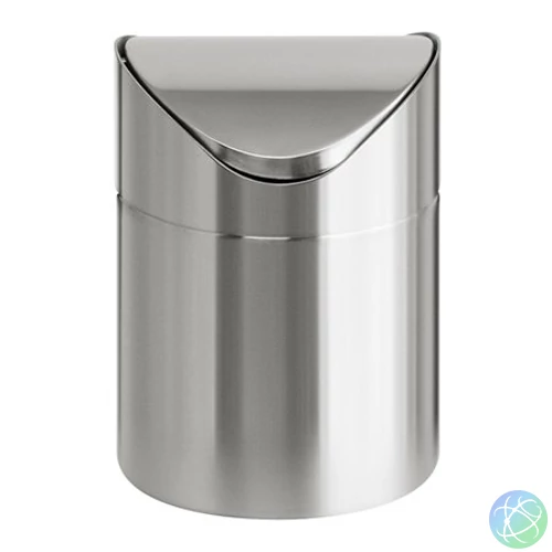 Billenős szemetes, 1,5 l, rozsdamentes acél, asztali, VEPA BINS, ezüst