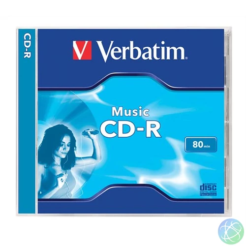 CD-R lemez, 700MB, 80min, 16x, 1 db, normál tok, VERBATIM "Live it!"