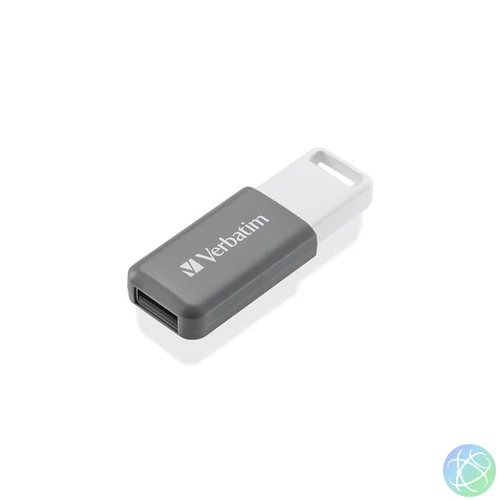 Pendrive, 128GB, USB 2.0, VERBATIM "Databar", szürke
