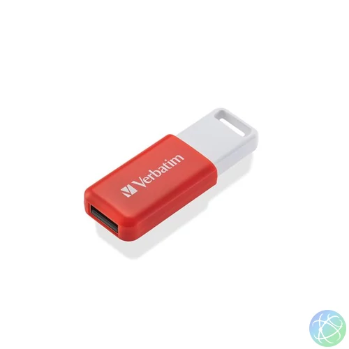 Pendrive, 16GB, USB 2.0, VERBATIM "Databar", piros