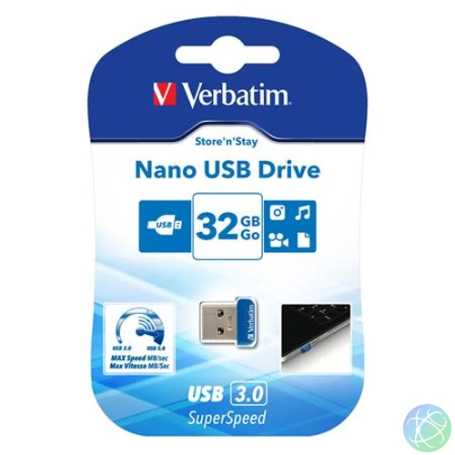 Pendrive, 32GB, USB 3.2, 80/25MB/s, VERBATIM "Nano"