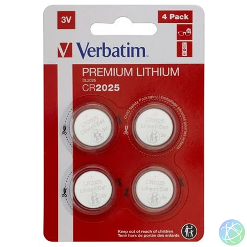 Gombelem, CR2025, 4 db, VERBATIM "Premium"