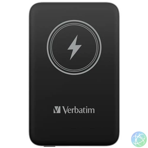 Power bank, mágneses (vezeték nélküli), 10.000mAh, VERBATIM "MCP-10, fekete