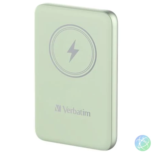 Power bank, mágneses (vezeték nélküli), 10.000mAh, VERBATIM "MCP-10, zöld