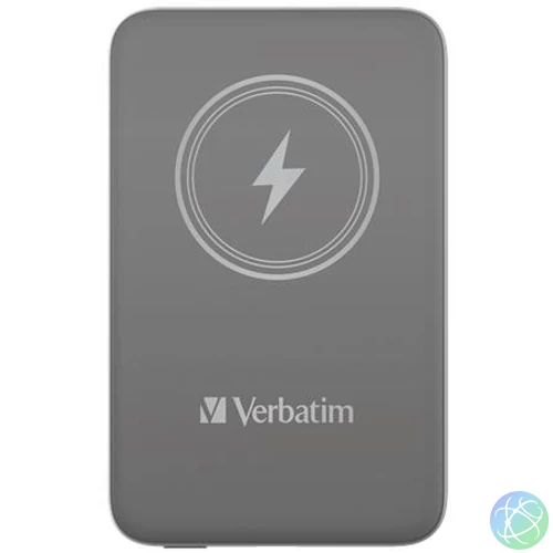 Power bank, mágneses (vezeték nélküli), 10.000 mAh, VERBATIM "MCP-10, szürke