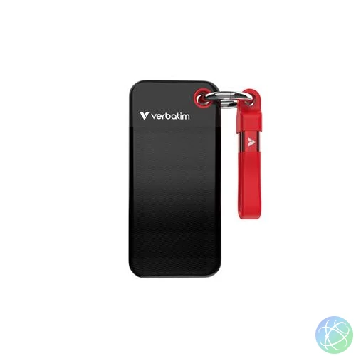 SSD (külső memória) 1TB, USB 3.2 Gen2, VERBATIM "Pocket SSD", fekete/piros